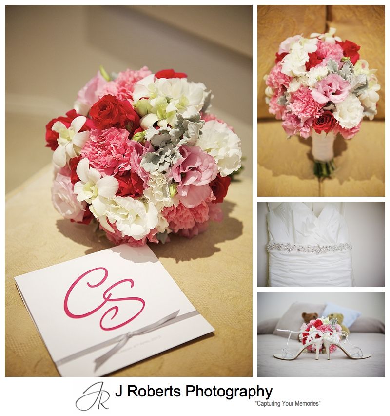 flowers invitation and dress wedding details - sydney wedding photography 